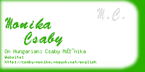 monika csaby business card